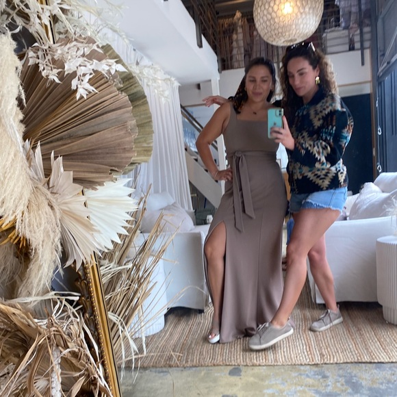 Show me your Mumu Paris gown bridesmaid dress in Dune - Picture 2 of 9